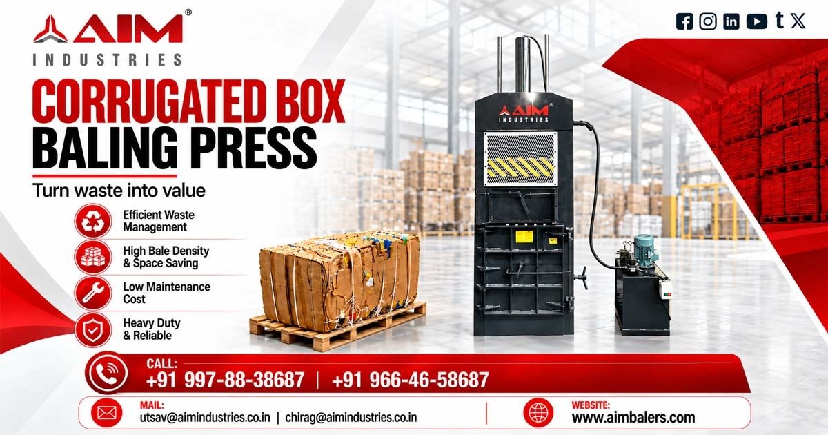Corrugated Box Baling Press Machine in Gabon